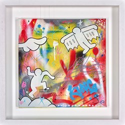 The Artist- Haring by Roy's People - 3D Miniature Installation sized 15x15 inches. Available from Whitewall Galleries